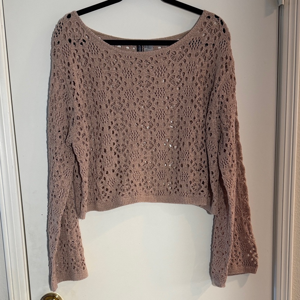 Divided Women’s Open Knit Cropped Sweater